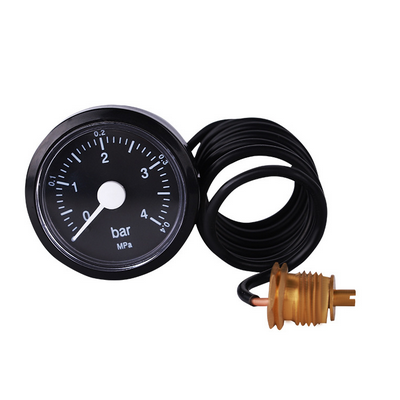 Wall-mounted boiler steam water pressure gauge wholesale 0-4bar with capillary tube universal electric heating accessories thread pressure gauge