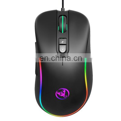 HXSJ J300 RGB macro programming game mouse 7 keys can turn off the lights to support various games wired mouse cross-border spot