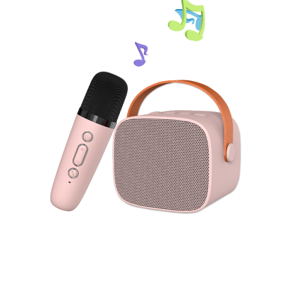 Portable Kid Wireless Kitchen Mini Speaker for Karaoke Music Player Home KTV Reverb Voice Change Microphone Mic Gift