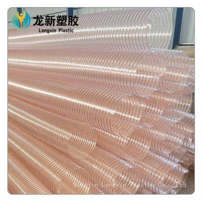 PU Steel Wire Hose, Industrial Dust Removal Duct, Workshop Vacuum Ventilation Telescopic Hose, Polyurethane Spiral Air Duct photo-3