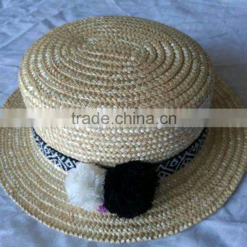 New Style Straw Hat With Ball photo-4