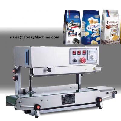 Automatic Continuous Food Packaging Plastic Film Bag Heat Sealer Sealing Machine