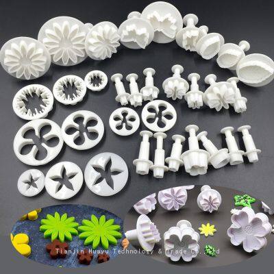 Flower Leaf Fondant Cake Decorating Molds Cake Decorating Cutters Embossed Cookie cutter