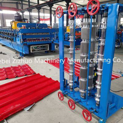 Color Steel Monterrey Roofing Making Step Tile Roof Deck Sheet Plate Glazed Tile Cold Roll Forming Machine Price photo-3