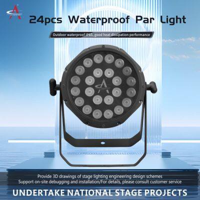 L24 IP High Quality 24pcs 250W 4in1 Waterproof Par LED Lighting Flat Music Bar Lights For Stage Decor And Discos photo-5
