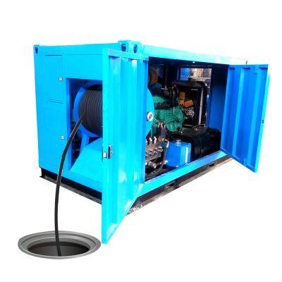 6-cylinder Diesel 300-1200mm Drain Pipe Cleaning Water Jetting Machine Sewer High Pressure Cleaning Machine