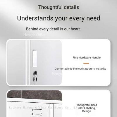 Casilleros para empleados de acero inoxidable grueso y resistente a la intemperie con diseño de espejo de maquillaje para oficinas y lugares de trabajo - OEM/ODM photo-4