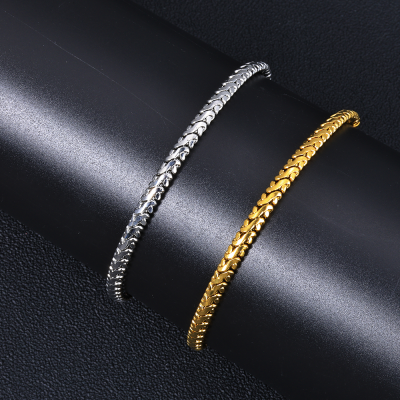 Waterproof Stainless Steel Cuban Link Custom Thin Chain Bracelet Hip Hop Style Jewelry High Quality