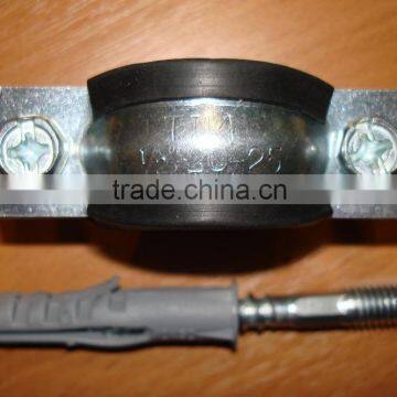 Nailed pipe clamp for plastic tube