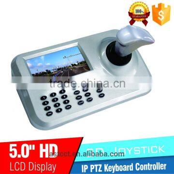 5.0" IP PTZ Joystick with 3D LCD monitor PTZ controller network keyboard controller LCD Display Network PTZ Keyboard Controller