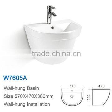 Modern Ceramic Bathroom Wall-hung Trough Basin photo-2