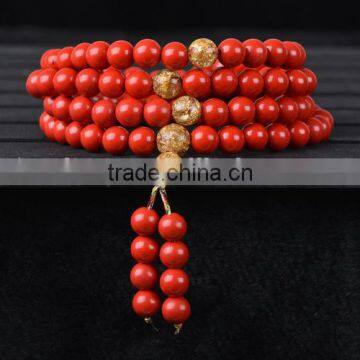 6mm 108 Beads Bracelets Cinnabar Red Bracelet Mala Necklace photo-5