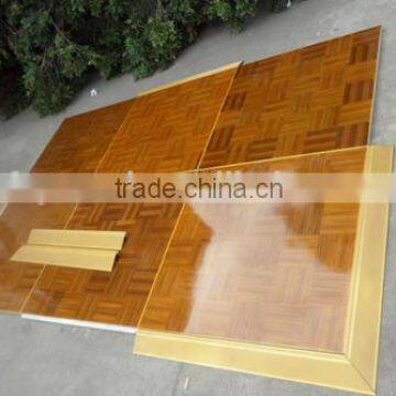 Gold aluminum dance floor edge