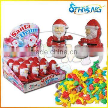 Christmas Santa Claus Drum Toys Candy