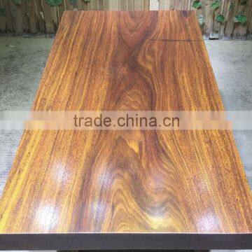 2016 Fashion Okan Style Right-Angle Side Natural Rose Wood Table Top Set