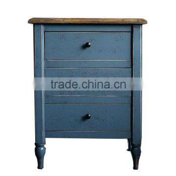 french style shabby chic wood nightstand