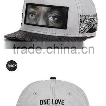 Leather Peaked Sublimation Flat Front Imitation Caps for Men photo-5