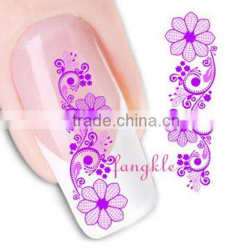 2015 hotselling good quality water transfer nail art paper sticker