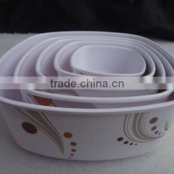 Square melamine bowl set with lids 2013 new design