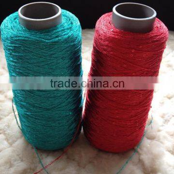 100%polyester sequin/beads yarn for fabric/sweater