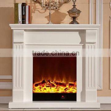 Natural Stone White Marble Indoor Used French Style Fireplace Mantel