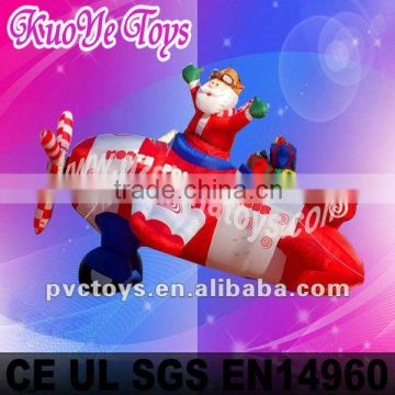 inflatable christmas santa airplane