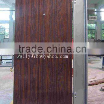 Brown Color Flush Model Israel Residential Security Door