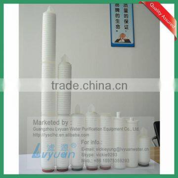 China supply pleated model 20" water filter 5 micron/40 inch PP sediment pleated filter