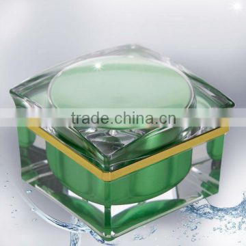 15ml 30ml 50ml Green Cosmetic Acrylic Plastic Jars Wholesale