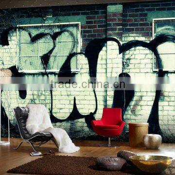 3d modern style wall panel fibre decor wall coating
