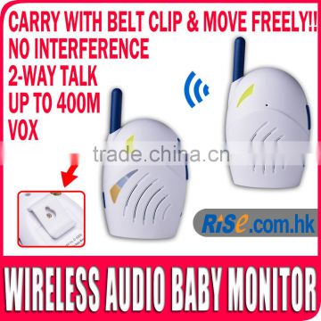 Sound Digital 2 way talk VOX 400M 2.4Ghz Clip Infant Wireless Audio Baby Monitor