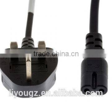 AC Power Cord, U.K. Plug BS 1363 to C7, 1 Meters
