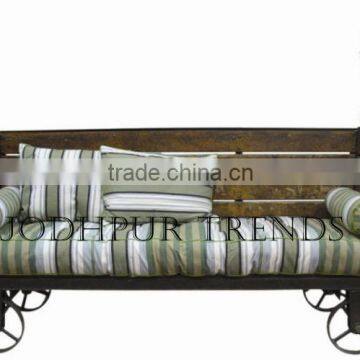 Industrial vintage reclaimed sofa Industrial vintage furniture sofa , day bed, day bed sofa , long sofa reclaimed outdoor furnit