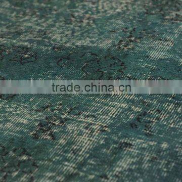 Handmade Turkish Carpet - Turquoise Over-dyed Rug (6,6 x 3,4 Feet) photo-2