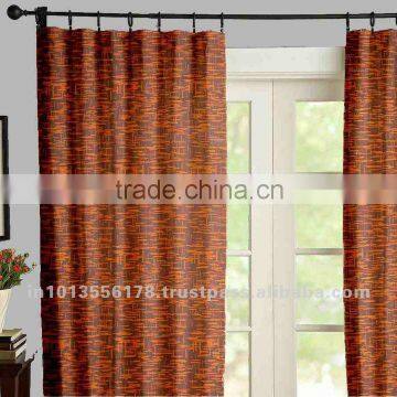 Polyester Curtain Jacquard Fabric For Cafe