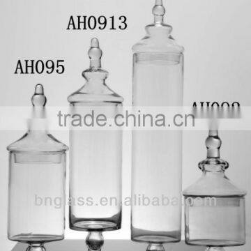 Clear Cylinder Glass Apothecary Jars