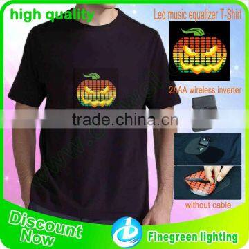 custom sound activated t shirt for party and festival