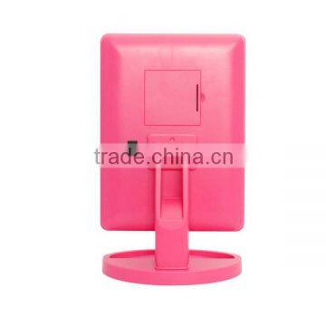 Touch Sensor Free Rotating LED Lighted Cosmetic Mirror Stand photo-3