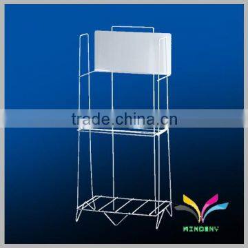 Hangzhou manufacture 4 pockets metal library outdoor newspaper stand