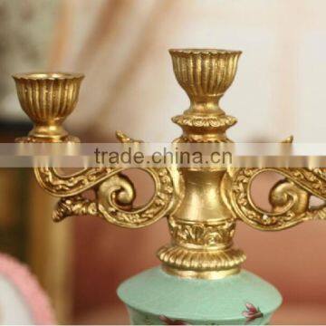 European ancient style resin romantic candle holder