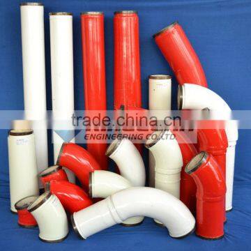 Concrete pumping steel pipe with ceramic lining