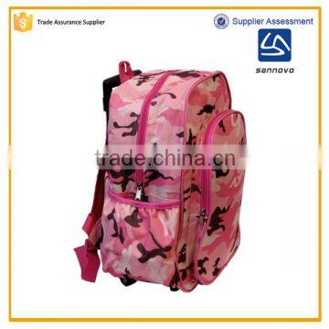 China Wholesale Customized Fashion Pink 14'' School Backpack With Wheels photo-2