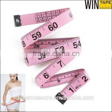 150cm custom printed your BRA brand pink measuring tape 15mm centimeter for promotion