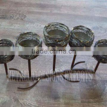 Exclusive Metal Bird Nests t-light holder