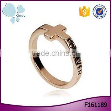 factory direct sales Forever stamped alloy full cross finger ring