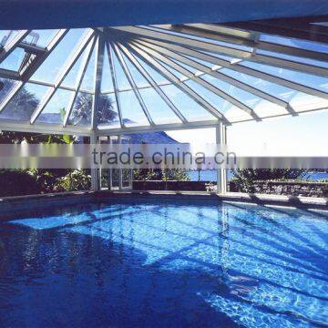 Tempered outdoor canopy glass with AS/NZS2208:1996, BS6206, EN12150 certificate