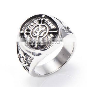 2016 new trendy products cross and skull mens stainless steel ring                        
                                                                                Supplier's Choice