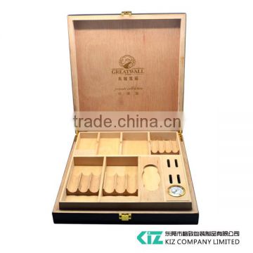 Hot Sell Customized Wooden Cigar Box Humidor with Hygrometer