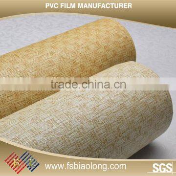 Embossed, Opaque Surface Treatment and Decorative Function Gold Supplier PVC Film