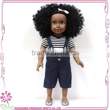 High quality black doll parts vinyl African American girl dolls